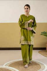 Umzy Lawn Dress – 2PC Embroidered Shirt & Statement Printed Trouser